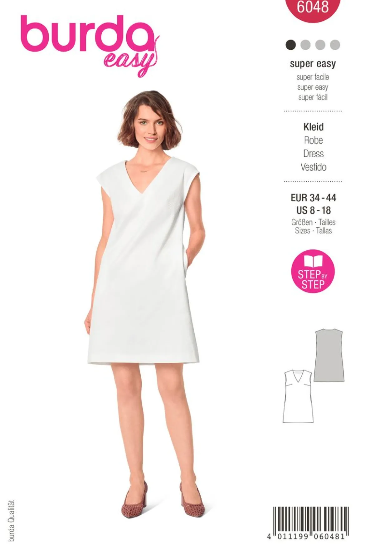 Burda Schnittmuster 6048 Damen Kleid