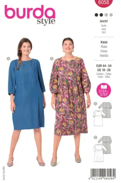Burda Schnittmuster 6058 Damen Kleid