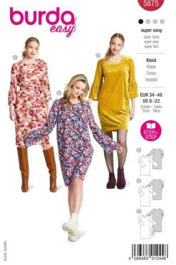 Burda Schnittmuster 5875 Damen Kleid