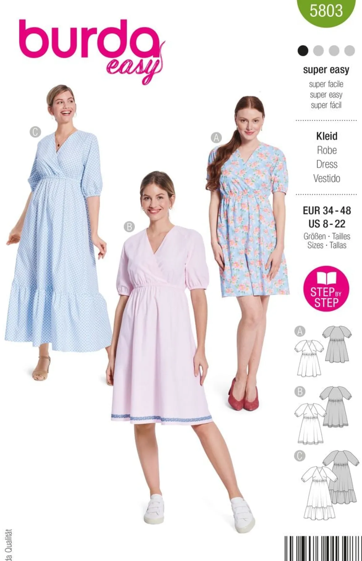 Burda Schnittmuster 5803 Damen Kleid