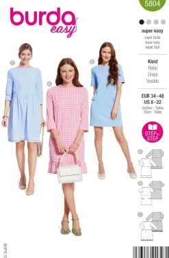 Burda Schnittmuster 5804 Damen Kleid
