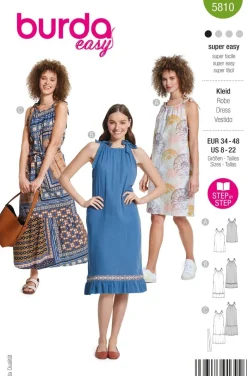 Burda Schnittmuster 5810 Damen Kleid
