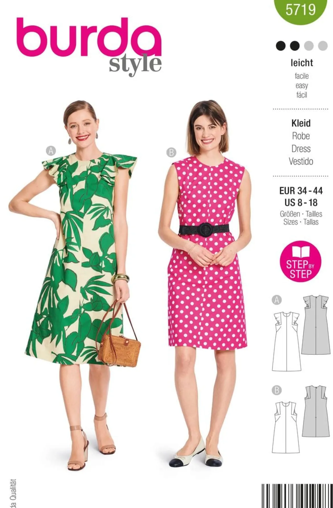 Burda Schnittmuster 5719 Damen Kleid