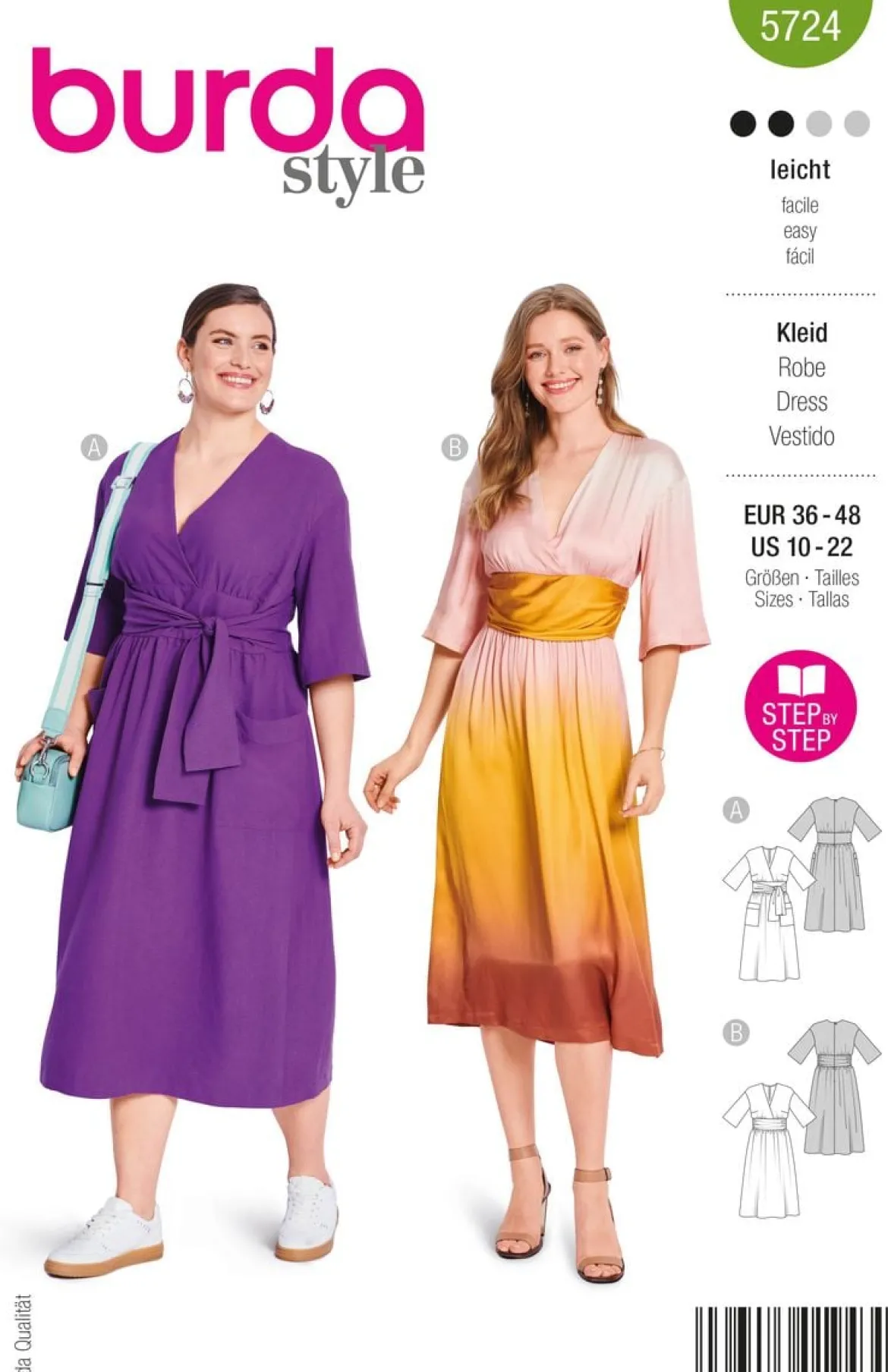 Burda Schnittmuster 5724 Damen Kleid