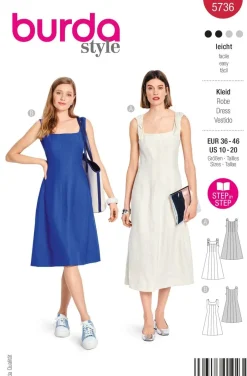 Burda Schnittmuster 5736 Damen Kleid