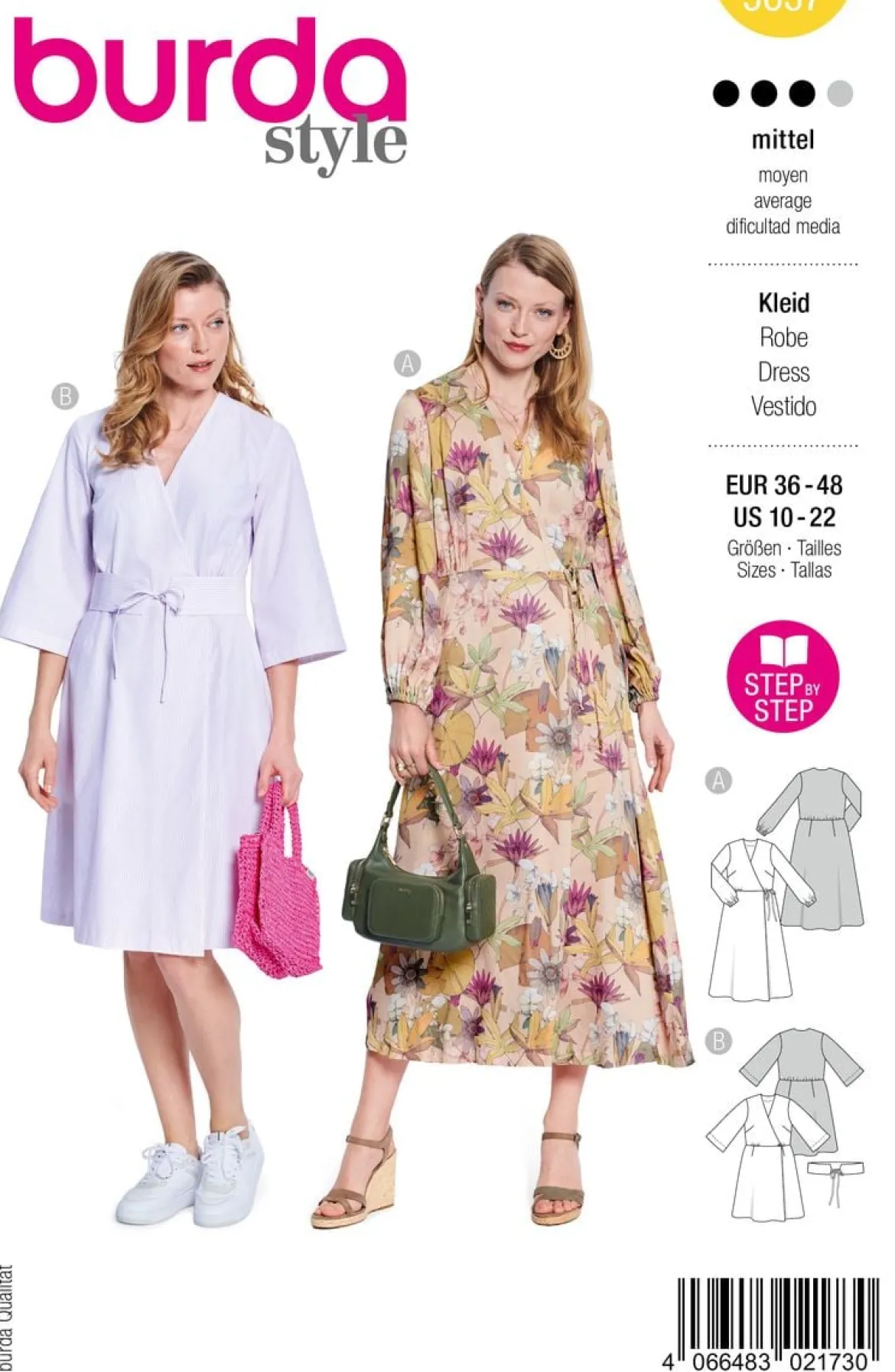 Burda Schnittmuster 5637 Damen Kleid