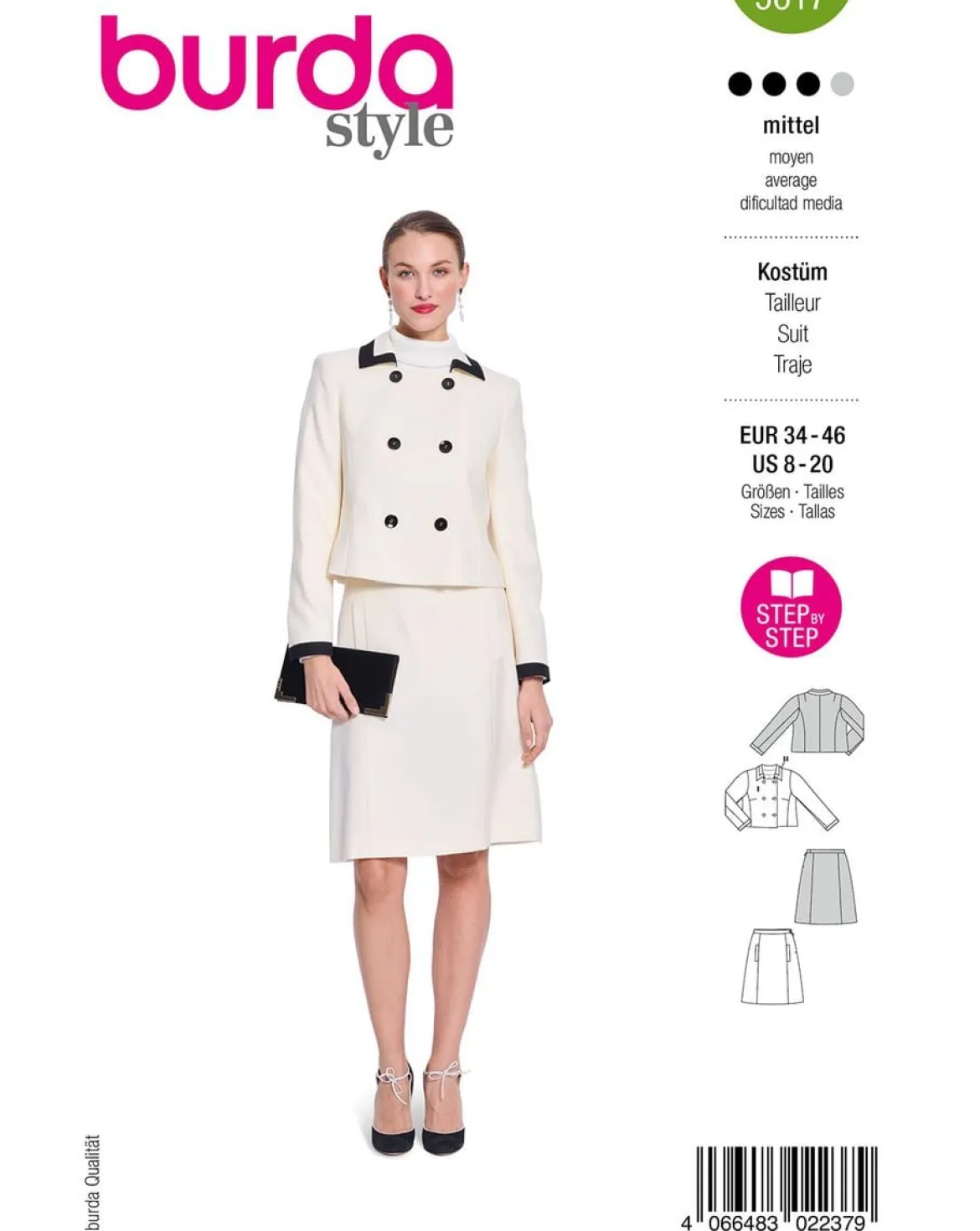 Burda Schnittmuster 5617 Damen Kostüm