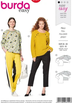 Burda Schnittmuster 6151 Damen Pulli