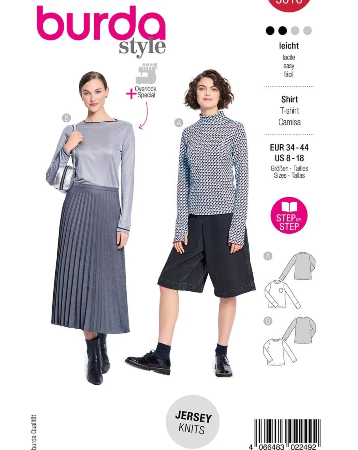 Burda Schnittmuster 5610 Damen Shirt