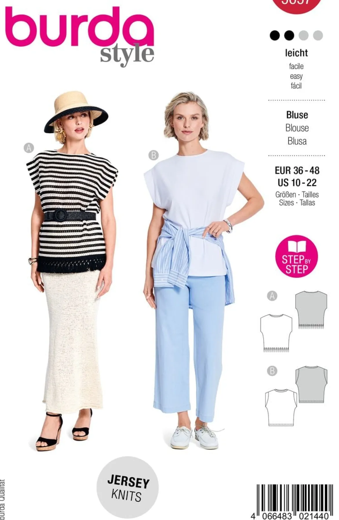 Burda Schnittmuster 5657 Damen Shirt