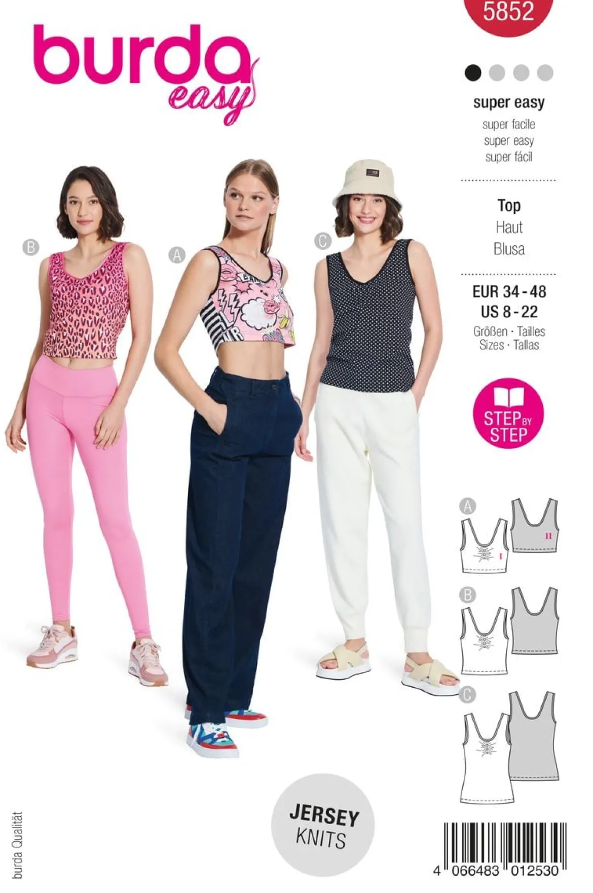 Burda Schnittmuster 5852 Damen Top