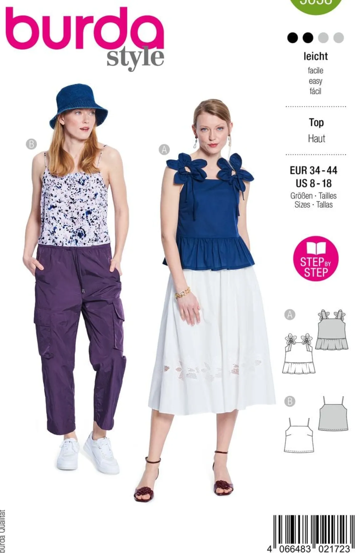 Burda Schnittmuster 5638 Damen Top