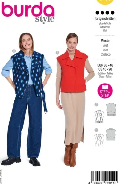 Burda Schnittmuster 5714 Damen Weste