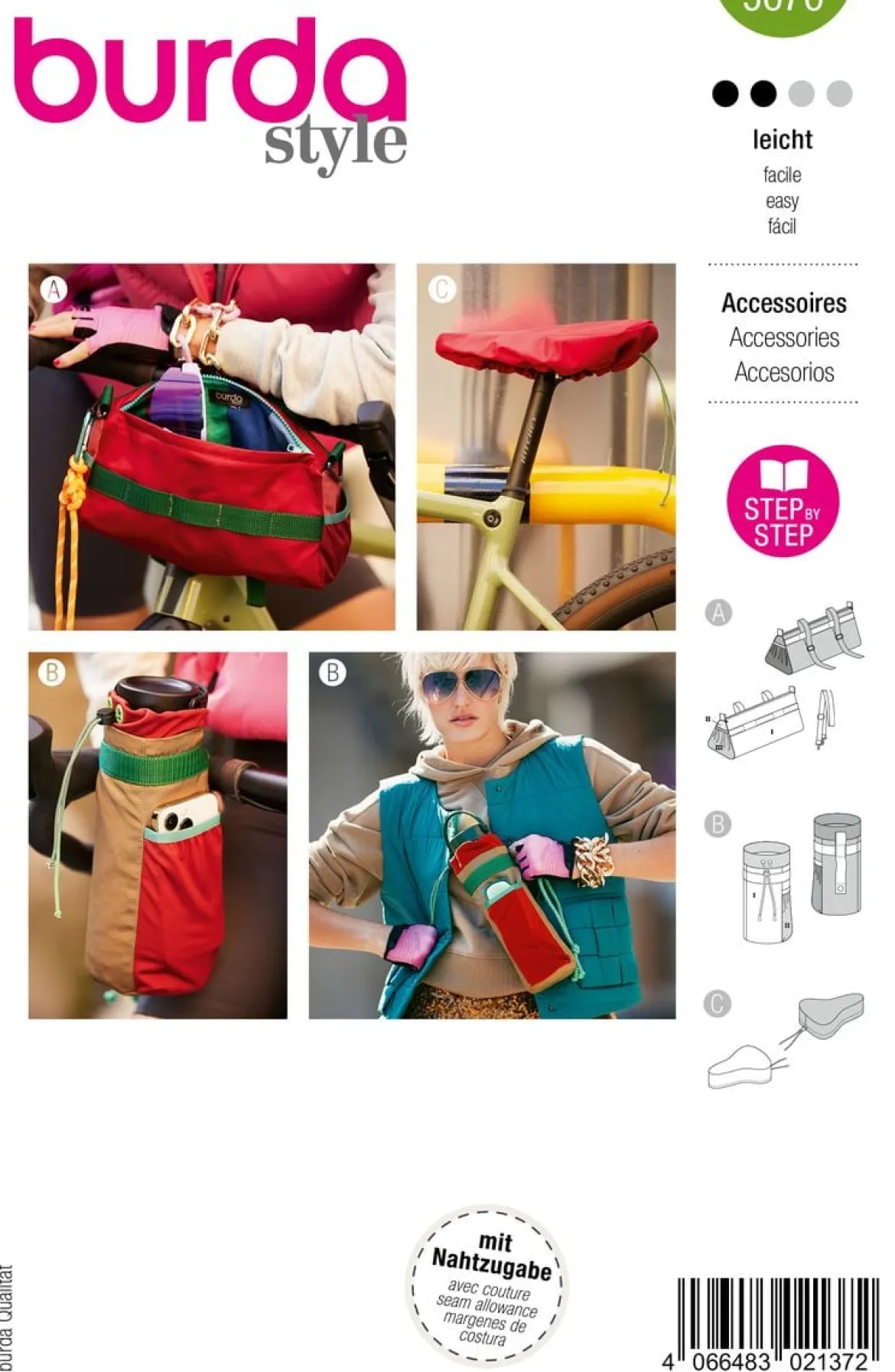 Burda Schnittmuster 5670 Fahrrad Accessoires