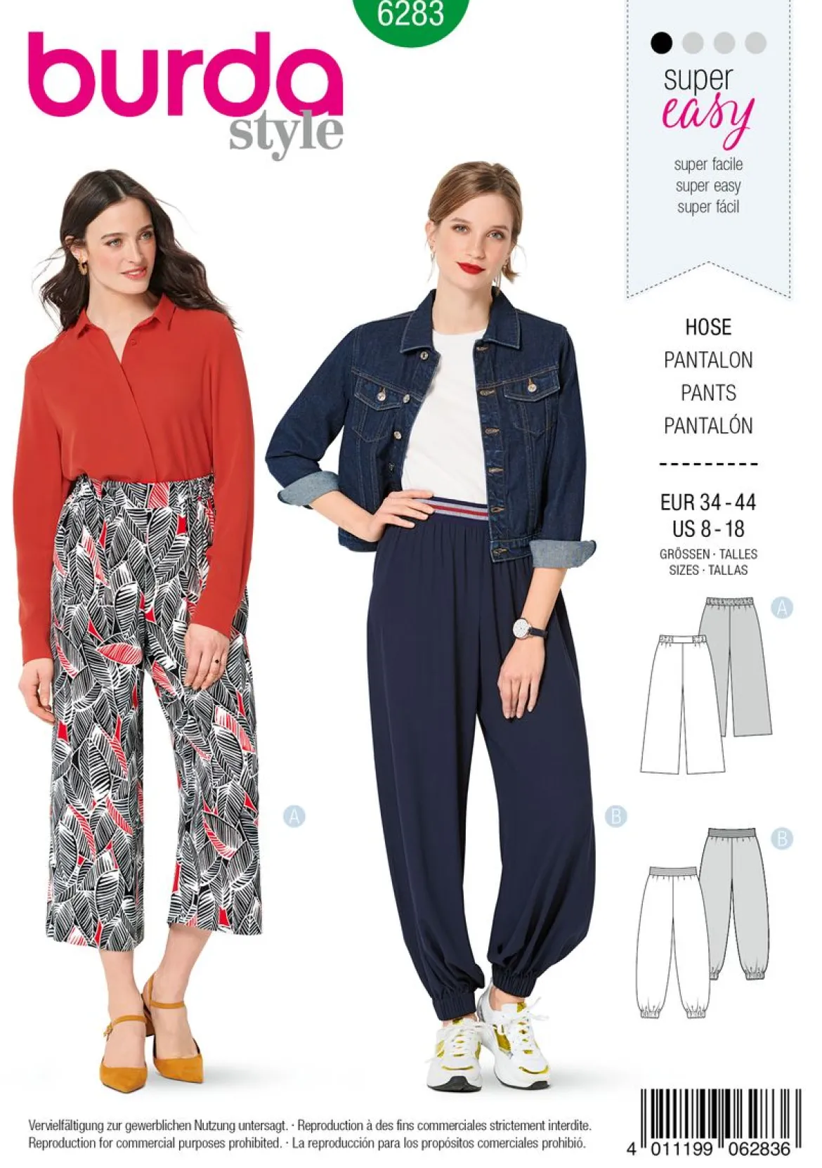 Burda Schnittmuster 6283 Hose