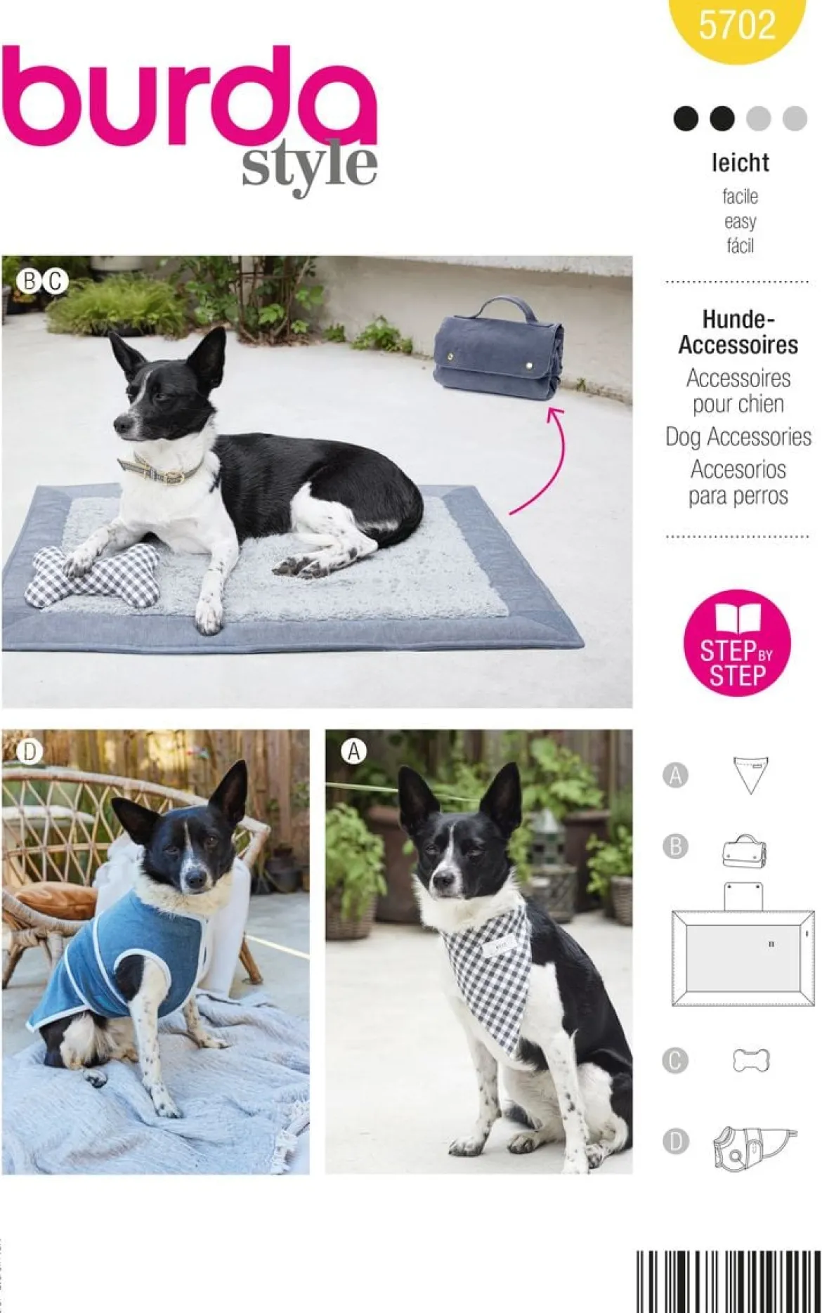 Burda Schnittmuster 5702 Hunde-Accessoires