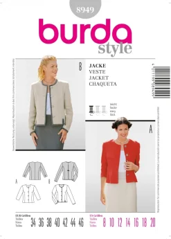Burda Schnittmuster 8949 Jacke