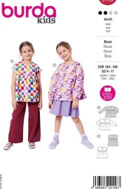 Burda Schnittmuster 9195 Kinder Bluse