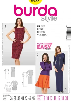Burda Schnittmuster 6988 Kleid