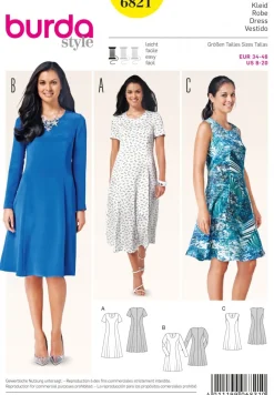 Burda Schnittmuster 6821 Kleid
