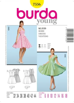 Burda Schnittmuster 7556 Kleid