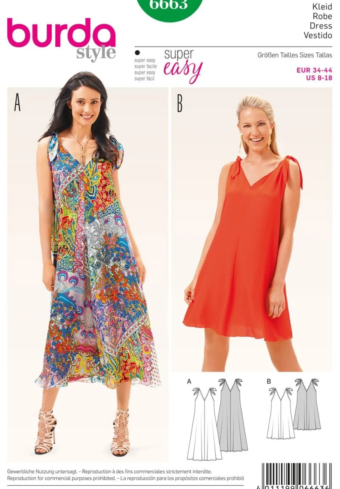 Burda Schnittmuster 6663 Kleid
