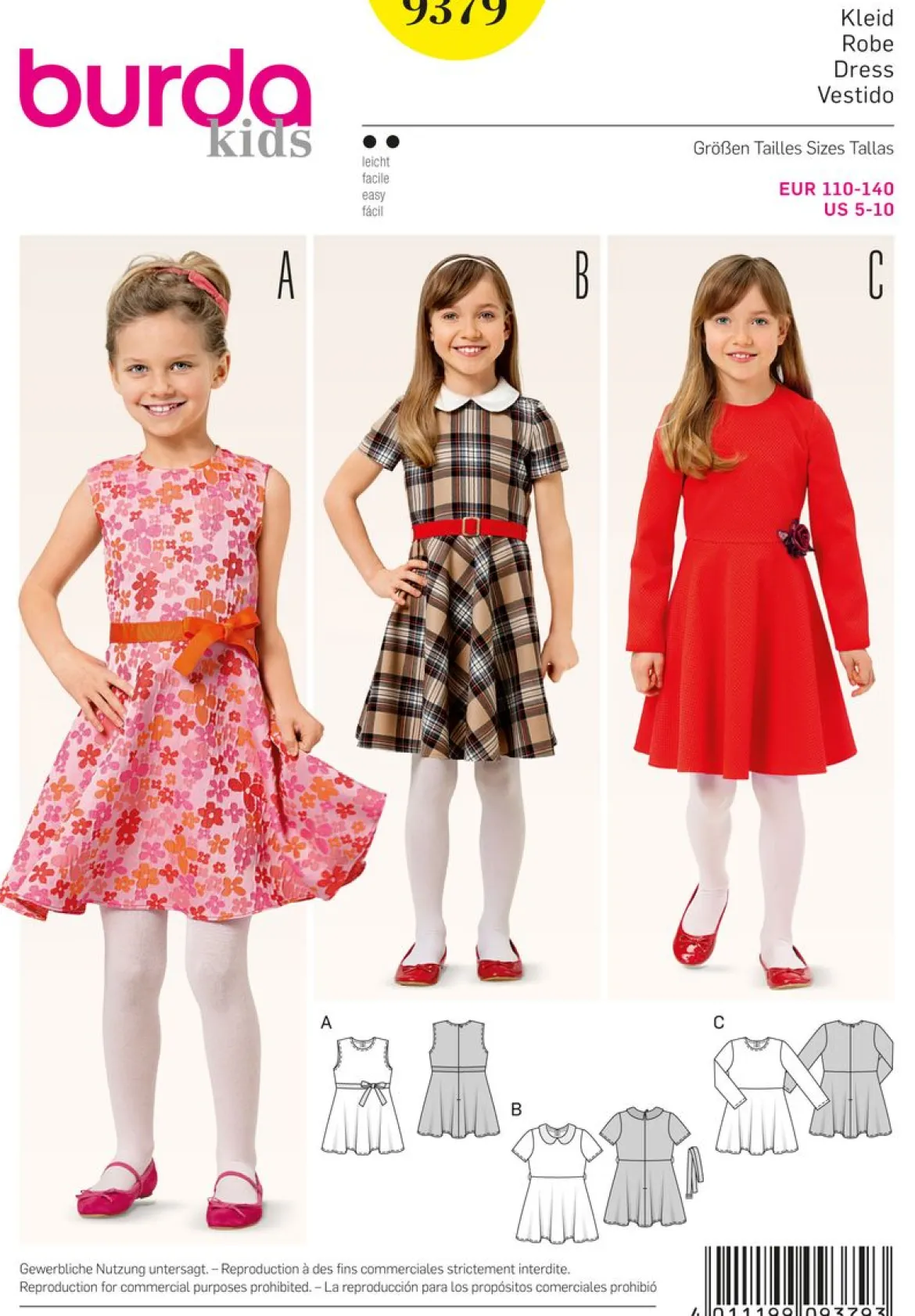 Burda Schnittmuster 9379 Kleid