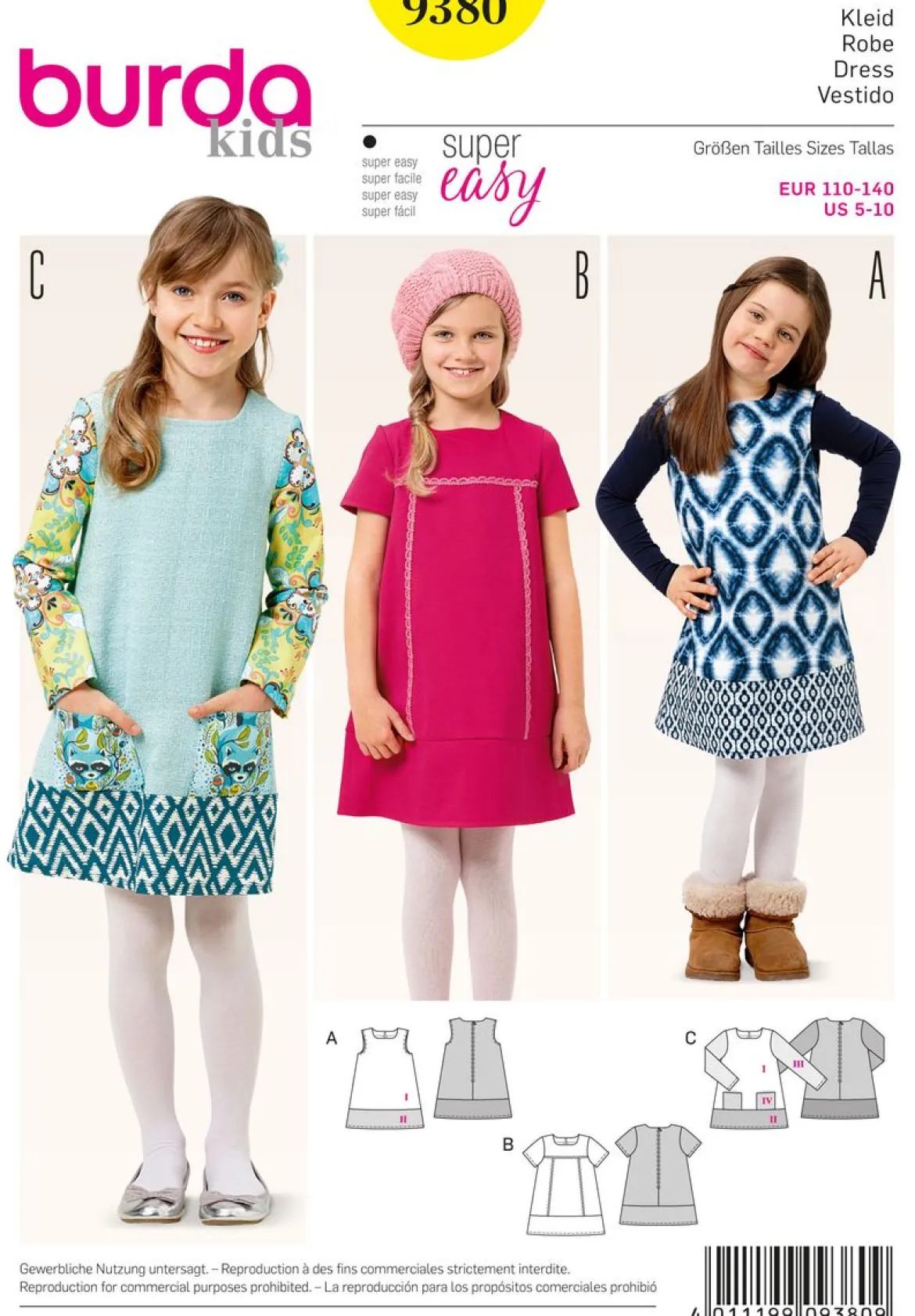 Burda Schnittmuster 9380 Kleid