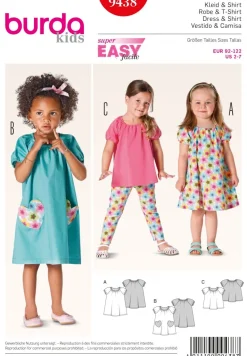 Burda Schnittmuster 9438 Kleid & Shirt