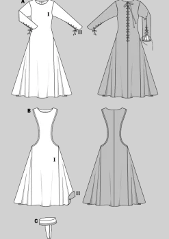 Burda Schnittmuster 7977 Kleid Mittelalter