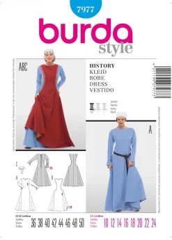 Burda Schnittmuster 7977 Kleid Mittelalter