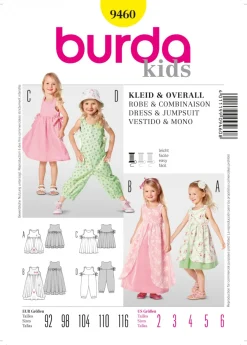 Burda Schnittmuster 9460 Kleid, Overall