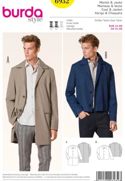 Burda Schnittmuster 6932 Mantel & Jacke