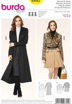 BurdaSchnittmuster6845Mantel & Jacke