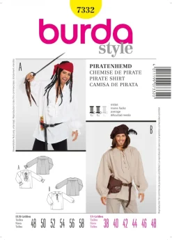 Burda Schnittmuster 7332 Piratenhemd