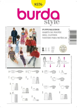 Burda Schnittmuster 8576 Puppenkleider