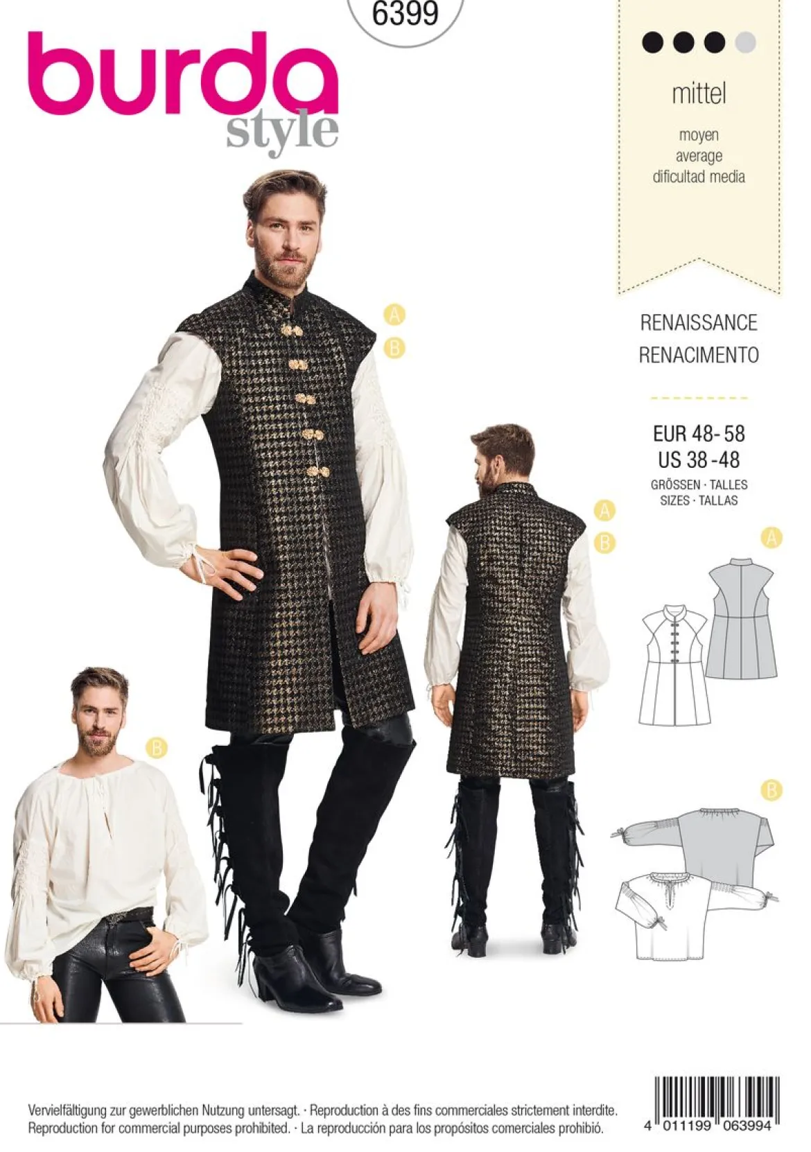 Burda Schnittmuster 6399 Renaissance