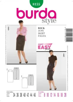 Burda Schnittmuster 8155 Rock