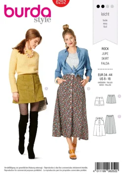 Burda Schnittmuster 6252 Rock