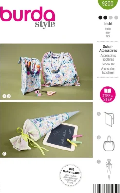 Burda Schnittmuster 9200 Schul-Accessoires