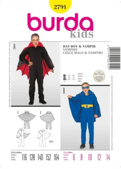 BurdaSchnittmuster2791Vampir & Bat-Boy