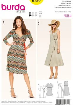 Burda Schnittmuster 6759 Wickelkleid
