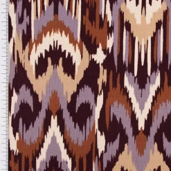 Canvas Baumwollstoff Abstrakt Grafik aubergine terracotta beige 1,35m Breite