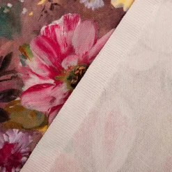 Canvas Baumwollstoff Blüten Digitaldruck lila 138cm Stoffbreite