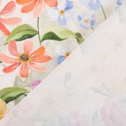 Canvas Baumwollstoff Blumen Digitaldruck grün bunt 138cm Stoffbreite