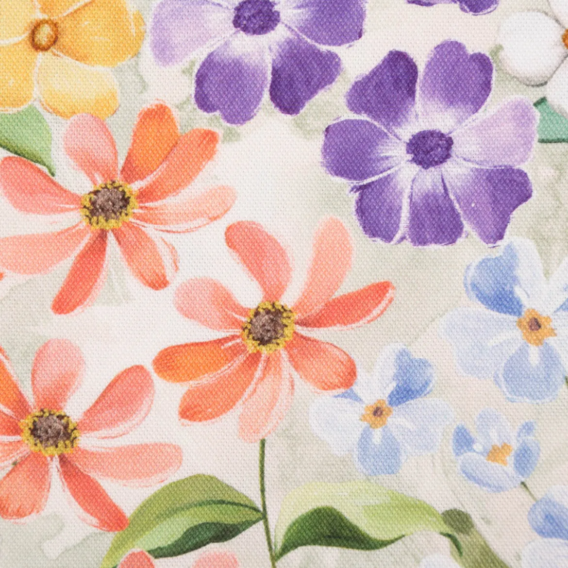 Canvas Baumwollstoff Blumen Digitaldruck grün bunt 138cm Stoffbreite