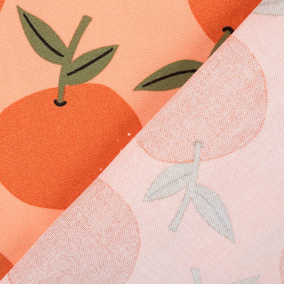 Canvas Baumwollstoff Orangen orange 138cm Stoffbreite