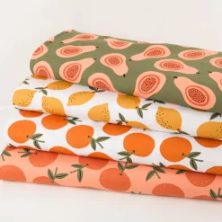 Canvas Baumwollstoff Orangen orange 138cm Stoffbreite