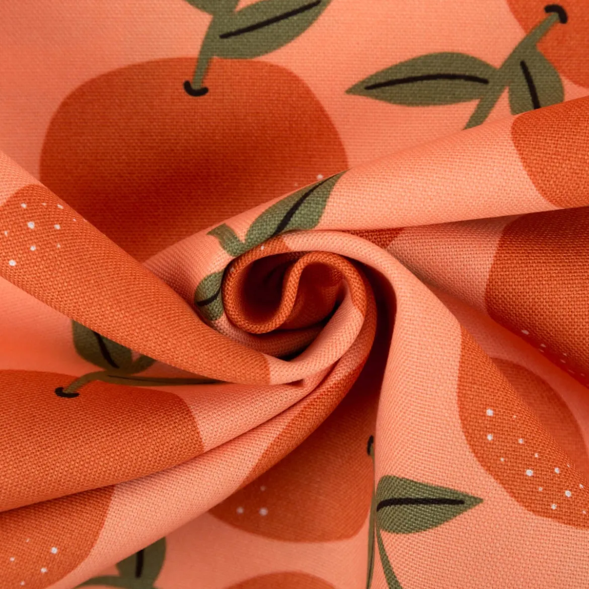 Canvas Baumwollstoff Orangen orange 138cm Stoffbreite
