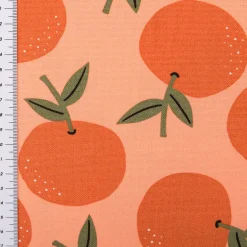 Canvas Baumwollstoff Orangen orange 138cm Stoffbreite
